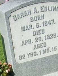 Sarah Ann Balthaser Ebling on Sysoon