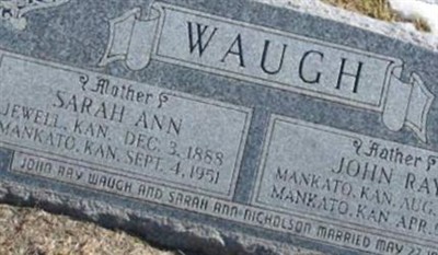 Sarah Ann Nicholson Waugh on Sysoon