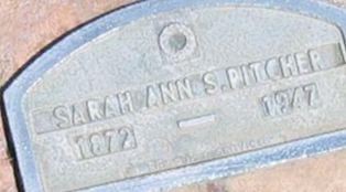 Sarah Ann Saxton Pitcher on Sysoon