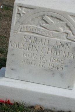 Sarah Ann Vaughn Chapman on Sysoon