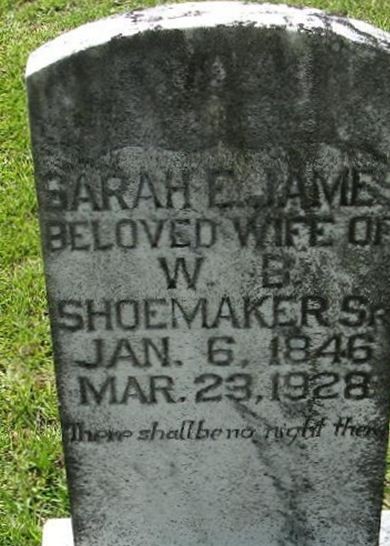 Sarah E. James Shoemaker on Sysoon