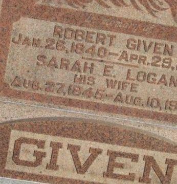 Sarah E. Logan Given on Sysoon
