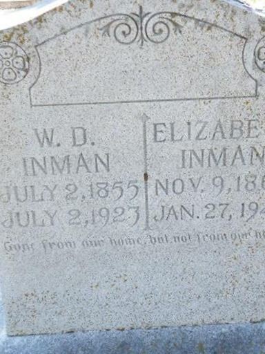 Sarah Elizabeth Davis Inman on Sysoon