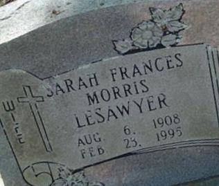 Sarah Francis Morris Lesawyer on Sysoon