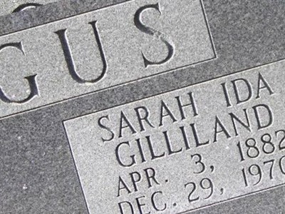 Sarah Ida Gilliland Gargus on Sysoon