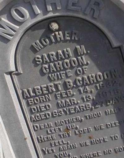 Sarah M. Cahoon on Sysoon