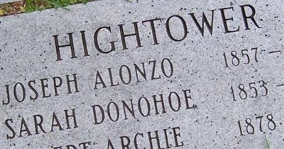 Sarah Matilda Donahoe Hightower on Sysoon