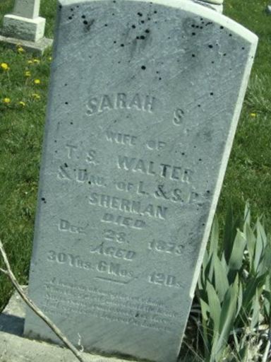 Sarah S. Sherman Walter on Sysoon