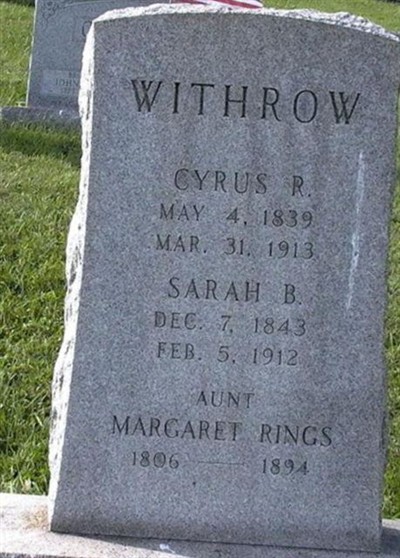 Sarah Welshonse Brant Withrow on Sysoon