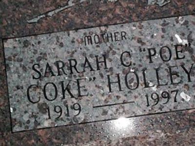 Sarrah "Poe" "Coke" C. Holley on Sysoon