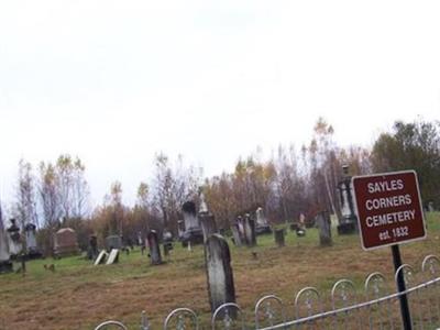 Sayles Corners Cemetery on Sysoon