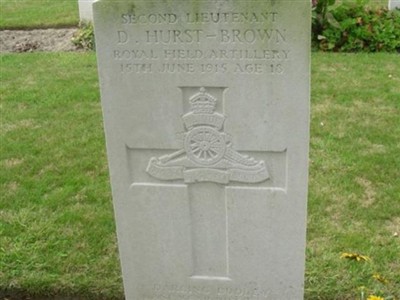 Second Lieutenant Dudley Hurst-Brown on Sysoon