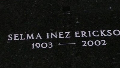 Selma Inez Erickson on Sysoon