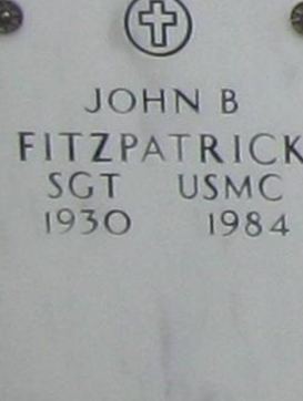 Sergeant John B Fitzpatrick on Sysoon