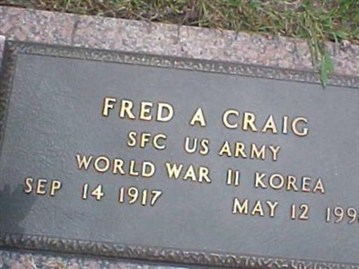 Sgt Fred A. Craig on Sysoon