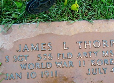 Sgt James L Thorpe on Sysoon