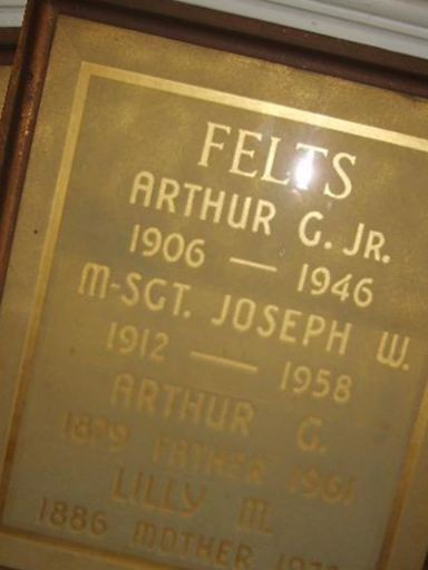 Sgt Joseph W Felts on Sysoon