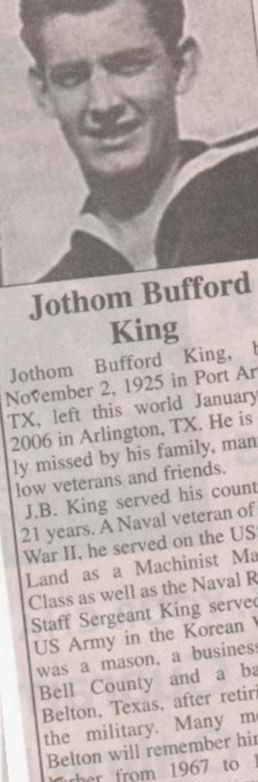 Sgt Jothom Bufford King on Sysoon