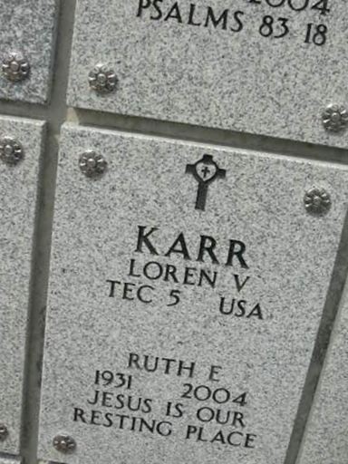 Sgt Loren V. Karr on Sysoon