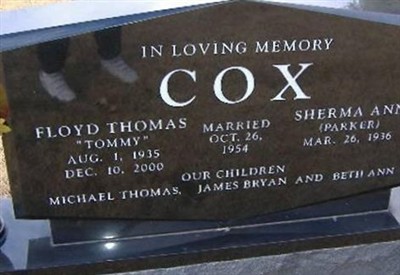 Sherma Ann Parker Cox on Sysoon
