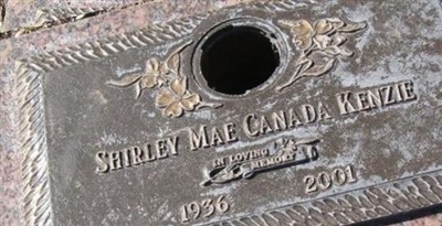 Shirley Mae Canada Kenzie on Sysoon