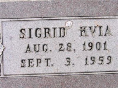 Sigrid Kvia on Sysoon