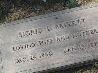 Sigrid L. Privett on Sysoon