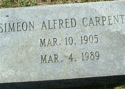 Simeon Alfred Carpenter on Sysoon