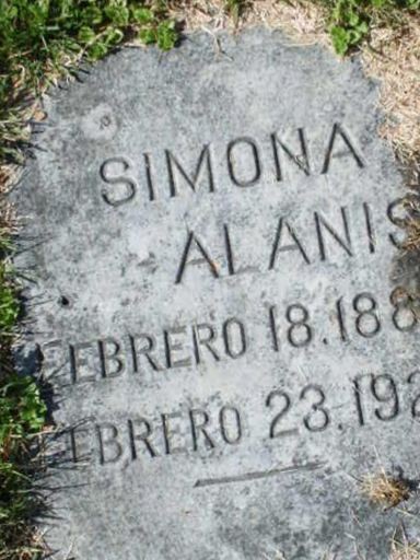 Simona Alanis, Find a grave on Sysoon Simona Alanis on Sysoon