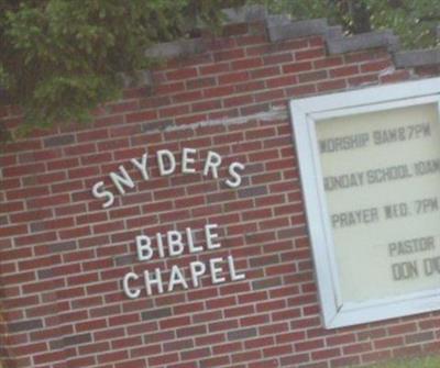 Snyders Bible Chapel Cemetery on Sysoon
