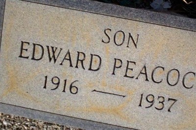 Son Of Edward Peacock on Sysoon