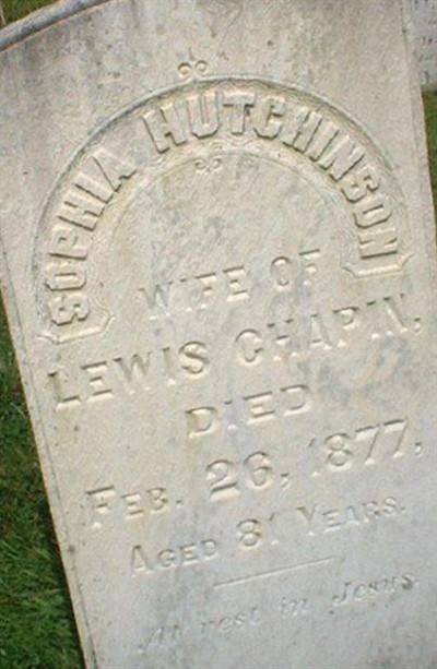 Sophia Hutchinson Chapin on Sysoon