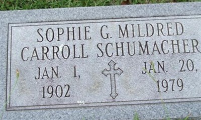 Sophie G. Mildred Carroll Schumacher on Sysoon