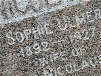 Sophie Ulmer Nicholaus on Sysoon