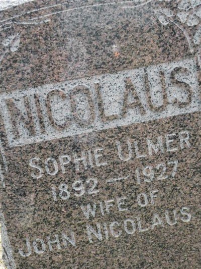Sophie Ulmer Nicholaus on Sysoon