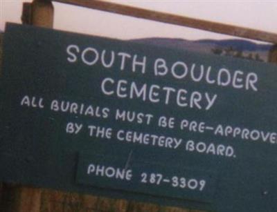 South Boulder Cemetery on Sysoon