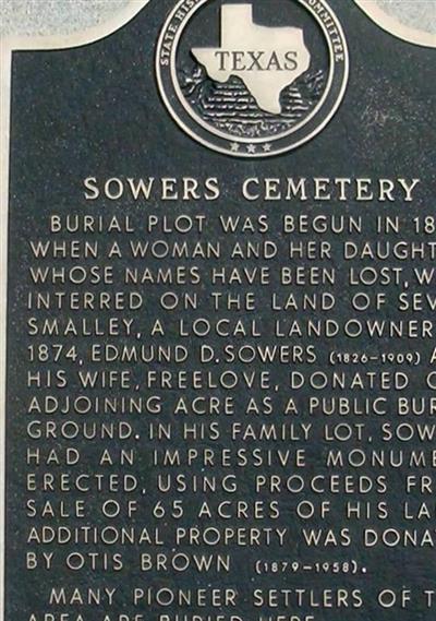 Sowers Cemetery on Sysoon