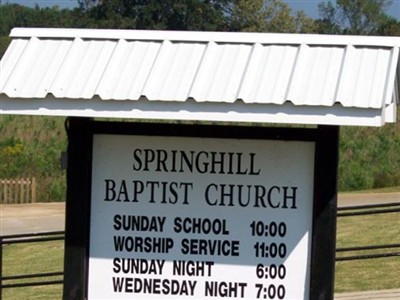 Spring Hill Baptist Church Cemetery on Sysoon