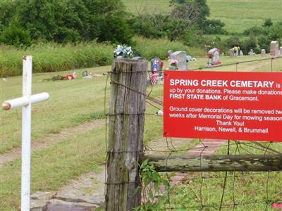 Spring Creek Cemetery on Sysoon