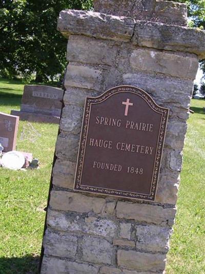 Spring Prairie - Hauge Cemetery on Sysoon