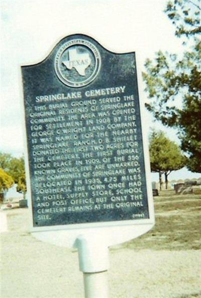 Springlake Cemetery on Sysoon