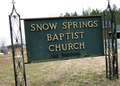 Snow Springs Baptist Church Cemetery on Sysoon