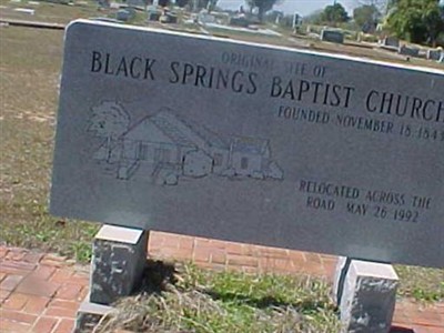 Black Springs Baptist Church Cemetery on Sysoon