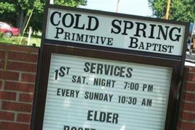 Cold Springs Primitive Baptist Church on Sysoon