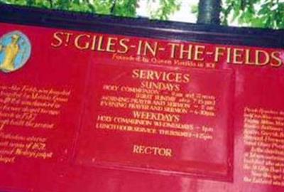 St Giles in the Fields Churchyard on Sysoon