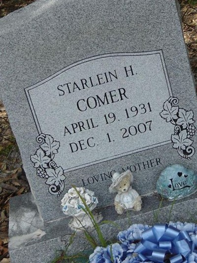 Starlein Hilliard Comer on Sysoon