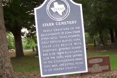 Starr Cemetery on Sysoon