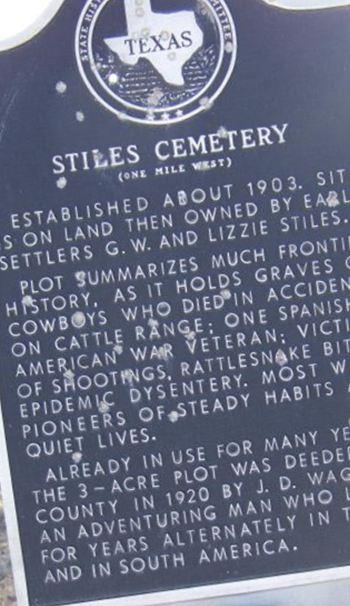 Stiles Cemetery on Sysoon