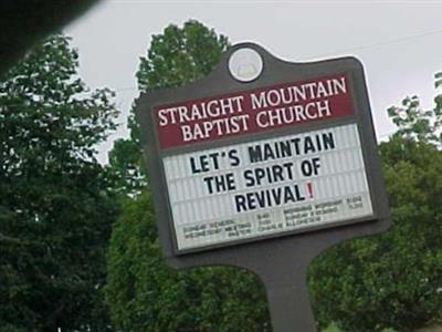 Straight Mountain Baptist Church Cemetery on Sysoon