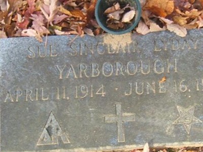 Sue Sinclair Lyda Yarborough on Sysoon